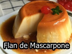 flan de queso mascarpone